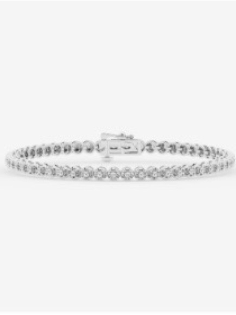 Sterling Silver Clear Crystal Tennis Bracelet